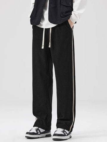 Autumn Corduroy Sweatpants - Men's Loose Fit Straight Trousers
