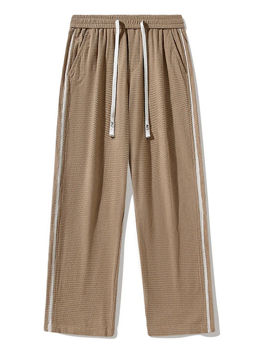 Technical Bungee Hem Straight-Leg Trousers