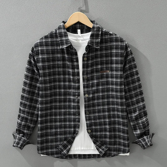 Sheffield Textured Micro-Check Overshirt