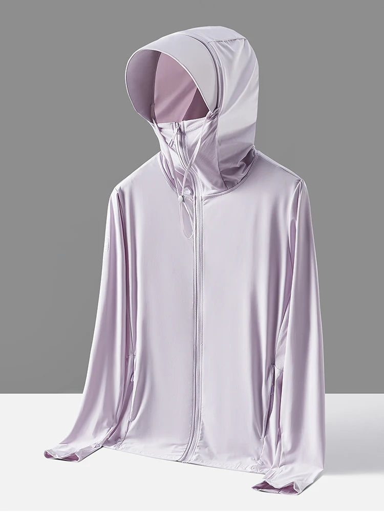 Chaqueta cortavientos ultradelgada de nailon para hombre de tallas grandes con protección solar UPF 100+ (hasta la talla 8XL)