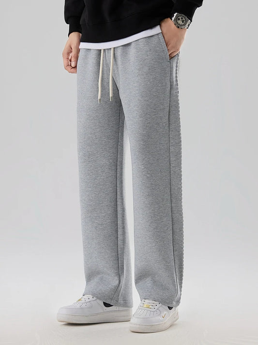 Pantalón deportivo holgado de algodón grueso para hombre - Tejido transpirable de alta calidad