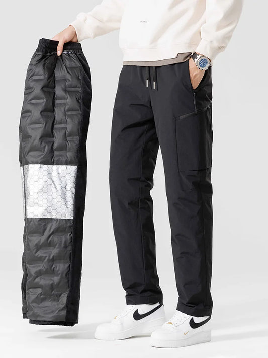 Men's 90% Duck Down Puffer Pants - Waterproof, Windproof & Thermal Trousers