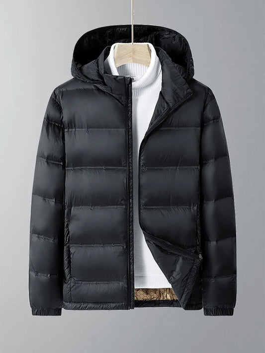 Men's Plus Size Business Casual Down Puffer Jacket - Lightweight & Warm (Up to 8XL)
