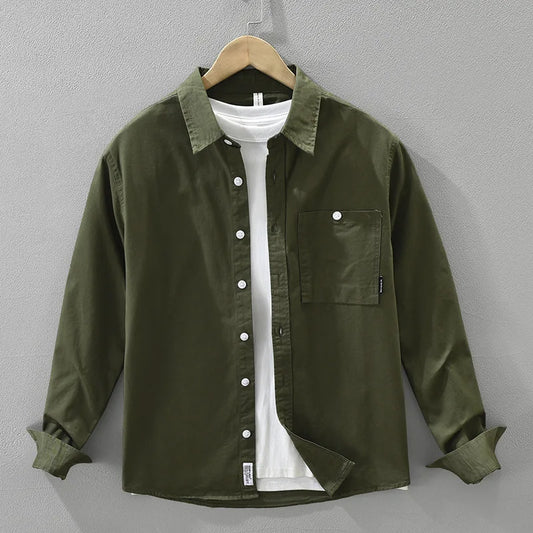 Regent Micro-Grid Cotton Overshirt