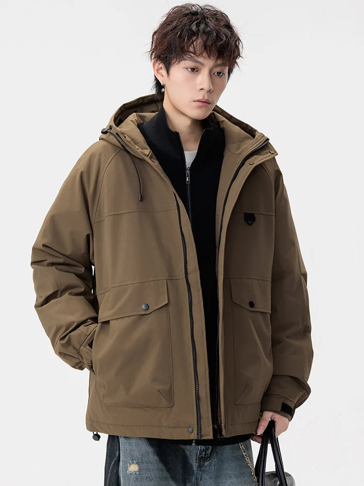 Men's Heavyweight Winter Parka - Hooded, Windproof, & Insulated (Sizes M-8XL)