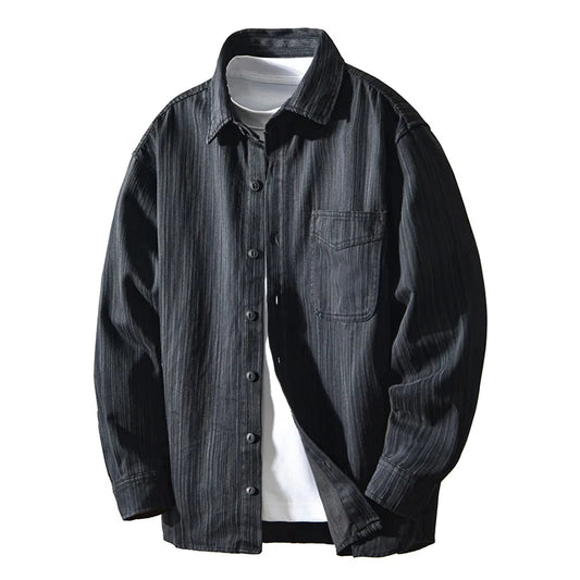 Textured Ribbed Overshirt