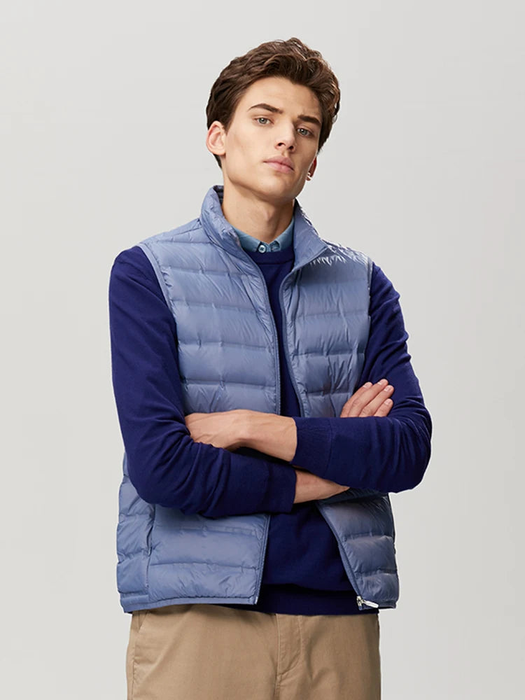 Men's Plus Size Ultra-Light Down Vest - 90% Duck Down Puffer Gilet (Up to 8XL)