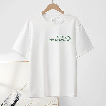 Stay Positive Graphic Relaxed Fit T-Shirt