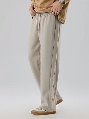 Pantalón deportivo holgado de algodón grueso para hombre - Tejido transpirable de alta calidad