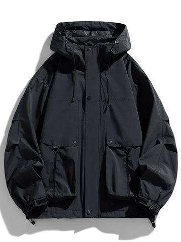 Urban Techwear Multi-Pocket Windbreaker Jacket