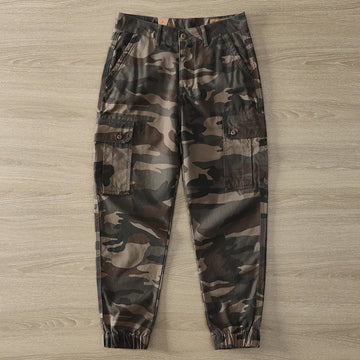 Woodland Camouflage Cuffed Cargo Joggers