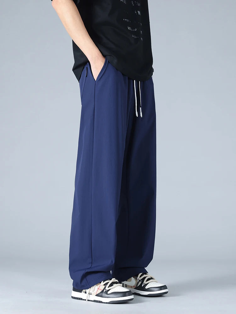 Pantalones deportivos ligeros de verano para tallas grandes y altas - Pantalones rectos refrescantes