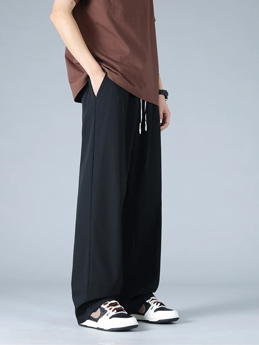 Pantalones deportivos ligeros de verano para tallas grandes y altas - Pantalones rectos refrescantes