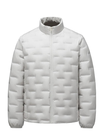 Chaqueta acolchada de plumón estilo coreano para hombre - Ligera y cálida, 90 % plumón de pato