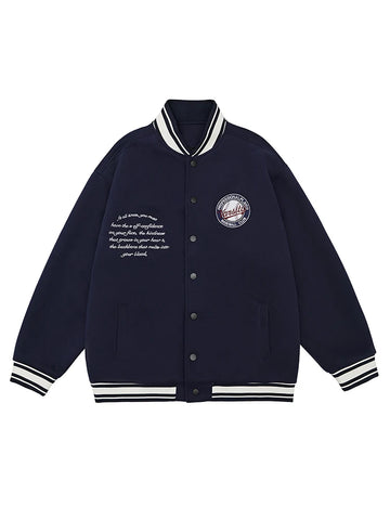 Collegiate Appliqué Varsity Bomber Jacket